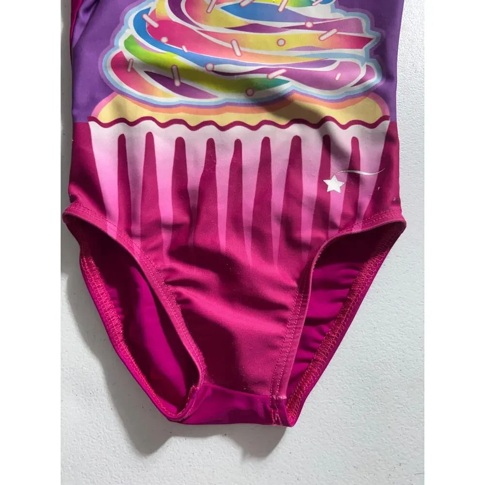 Destira Birthday Unicorn Leotard Size XS Pink Cupcake